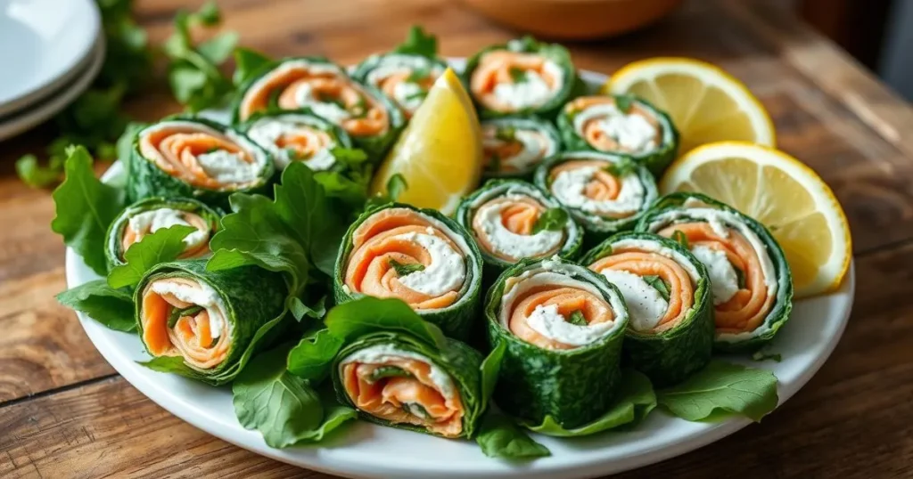 Spinat Lachs Rolle